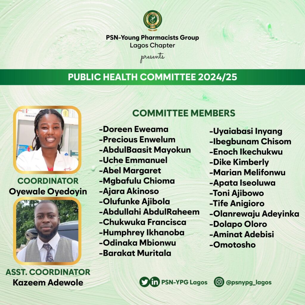 PSN-YPG Lagos public health committee