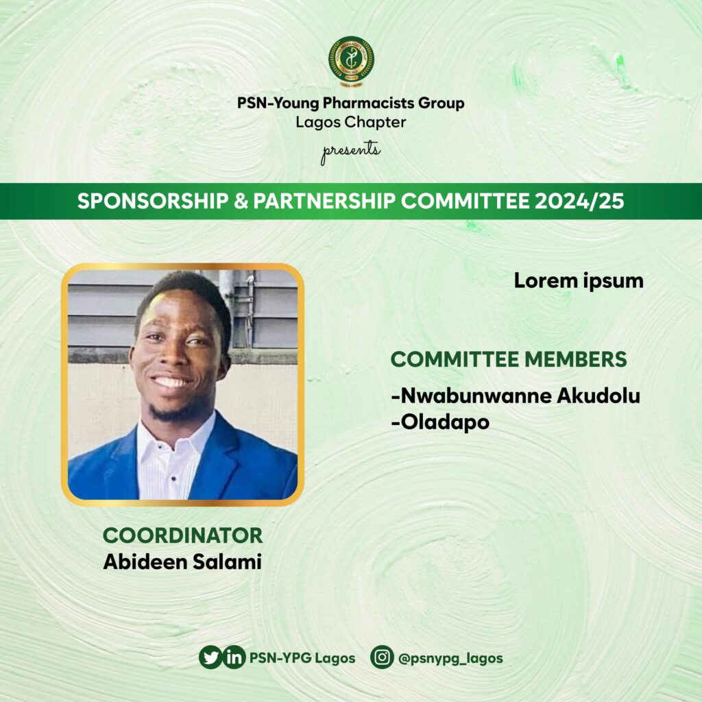 SPONSORSHIP COMMITTEE PSNYPG LAGOS